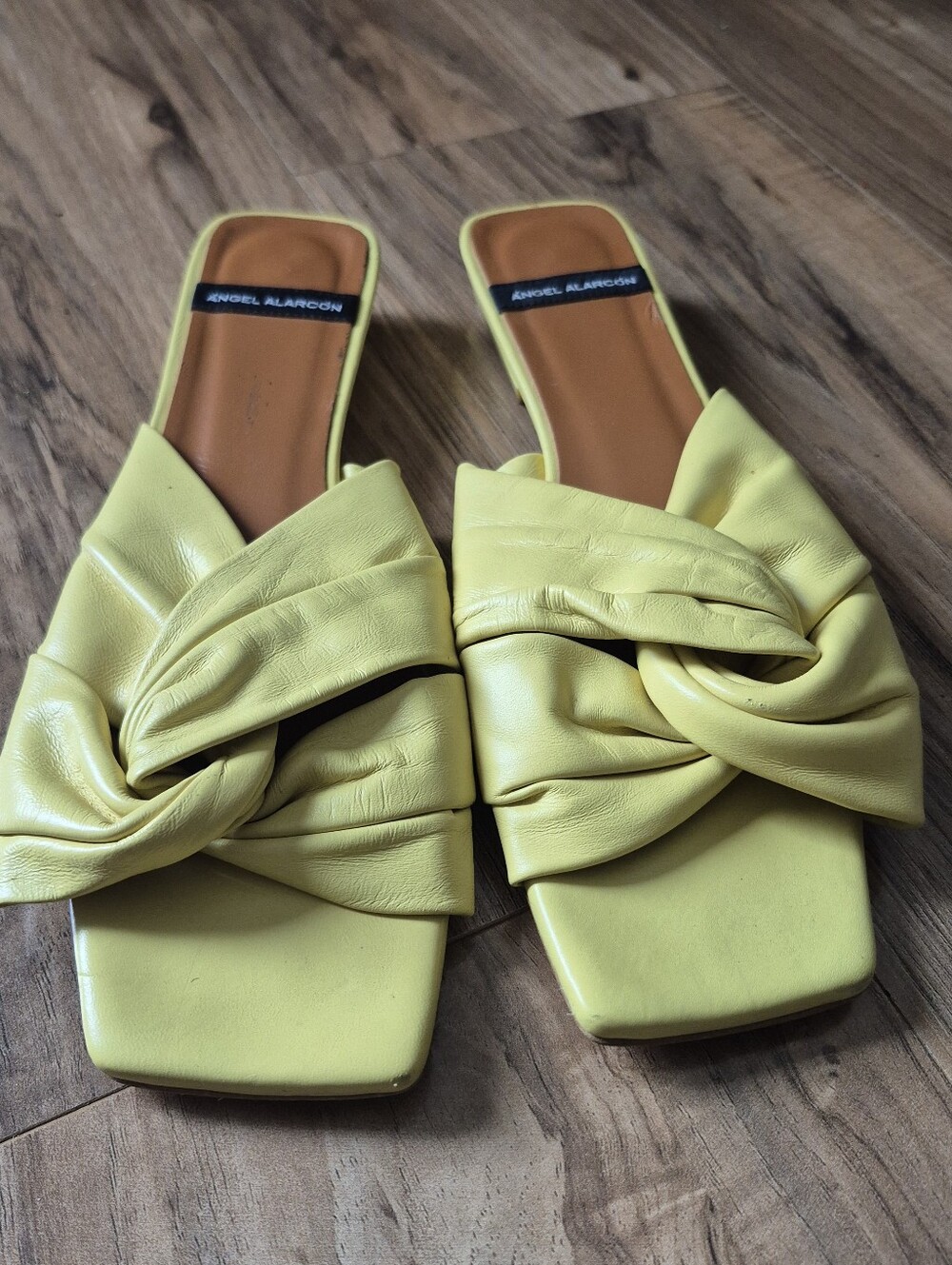 Angel Alarcon Square Toe Flat Sandals Made In Spain Size 40